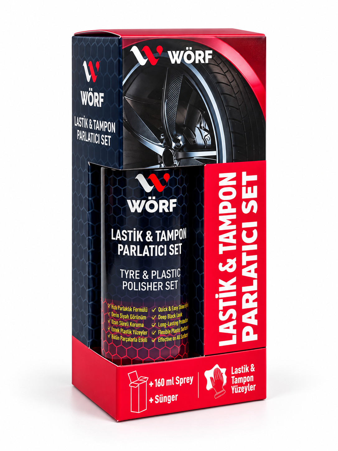 Wörf Lastik Tampon Parlatıcı Set